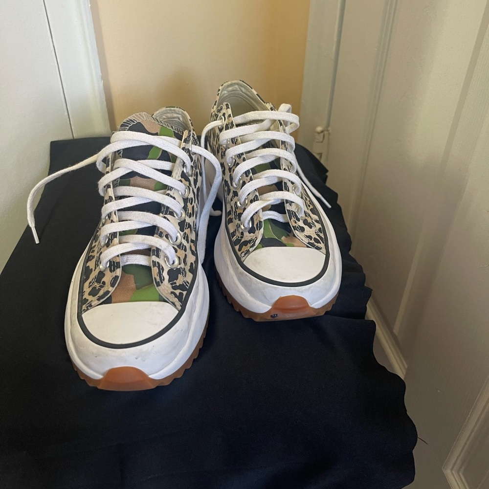 Leopard Print Kids Sneakers